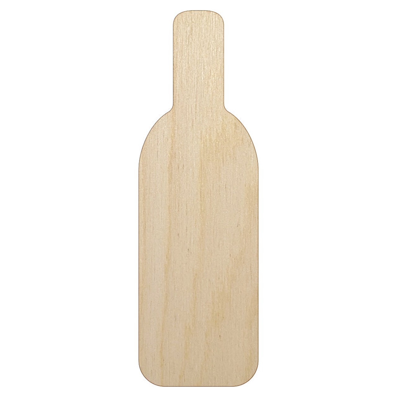 Wine Bottle Solid Unfinished Wood Shape Piece Cutout for DIY Craft Projects
